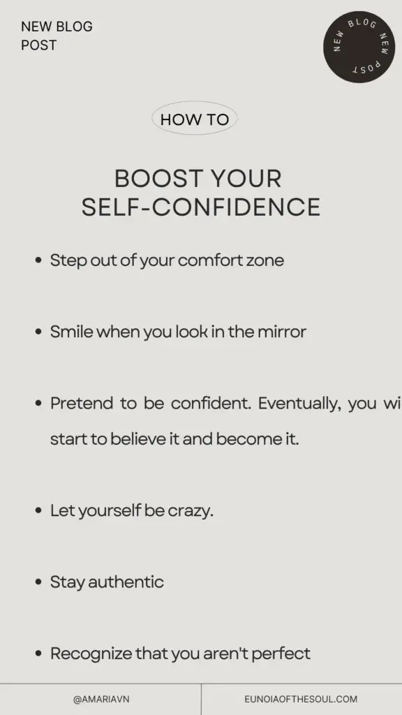 how to boost your self-confidence