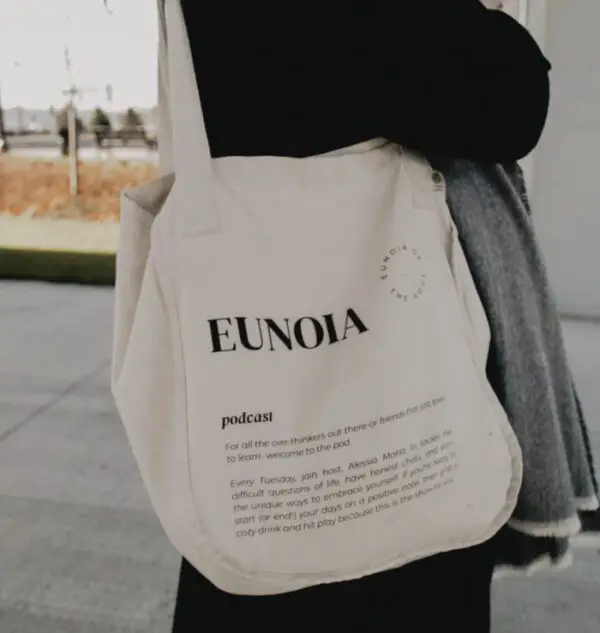 Eunoia's Eco Friendly podcast Tote Bag Image